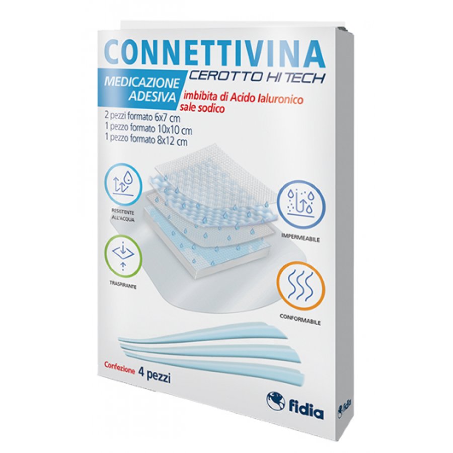 Connettivina - Cerotto Hitech 10x10cm 4 Pezzi