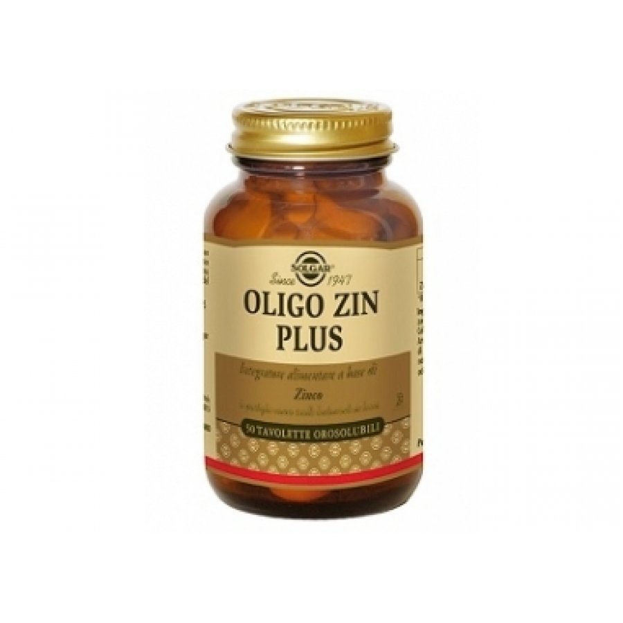 Solgar - Oligo Zin Plus 50 Tavolette - Integratore di Zinco con Benefici Aggiunti