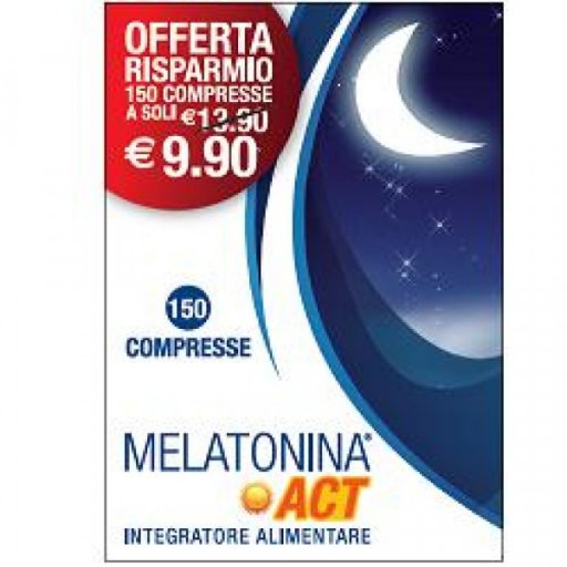 Melatonina Act Linea Act, Integratore Alimentare, 150 Compresse, Regola il Sonno Naturale