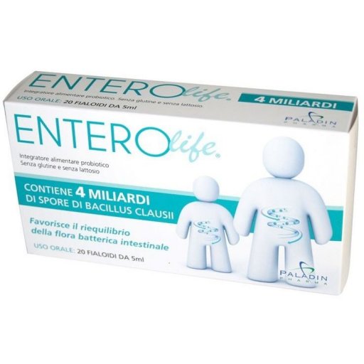 Enterolife 4 Miliardi Integratore Alimentare 20 Flaconi - Equilibrio Flora Batterica Intestinale