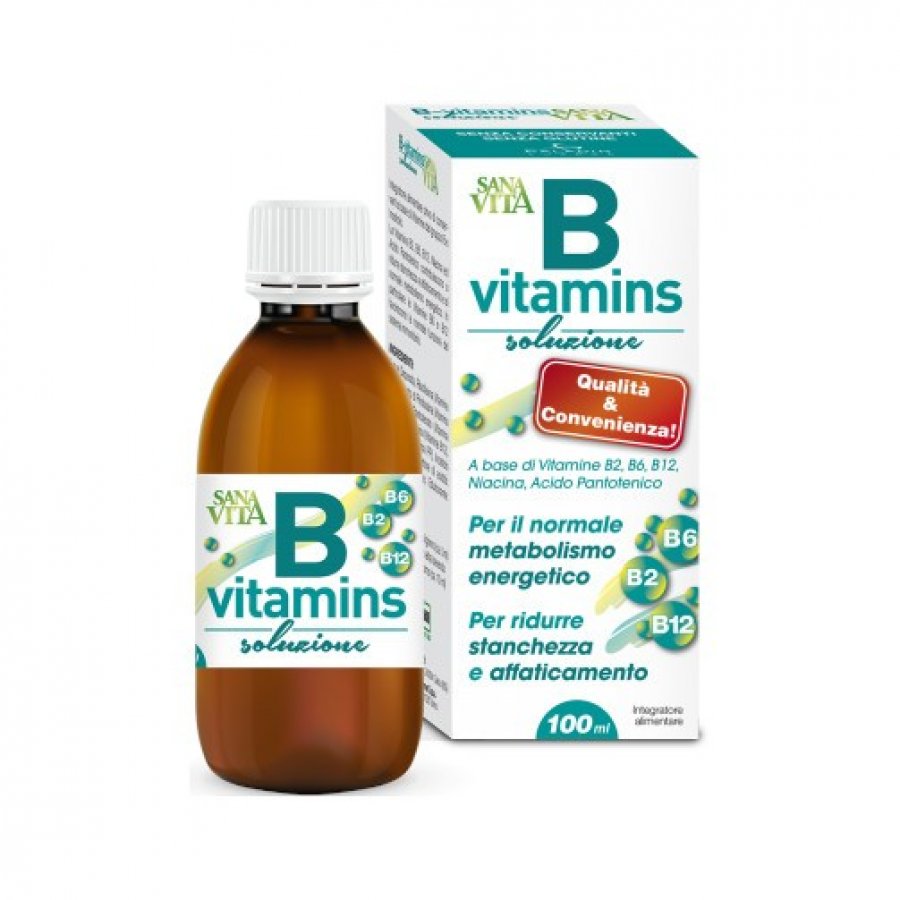 Sanavita B Vitamins Soluzione 100 ml - Integratore per Difese Immunitarie e Energia