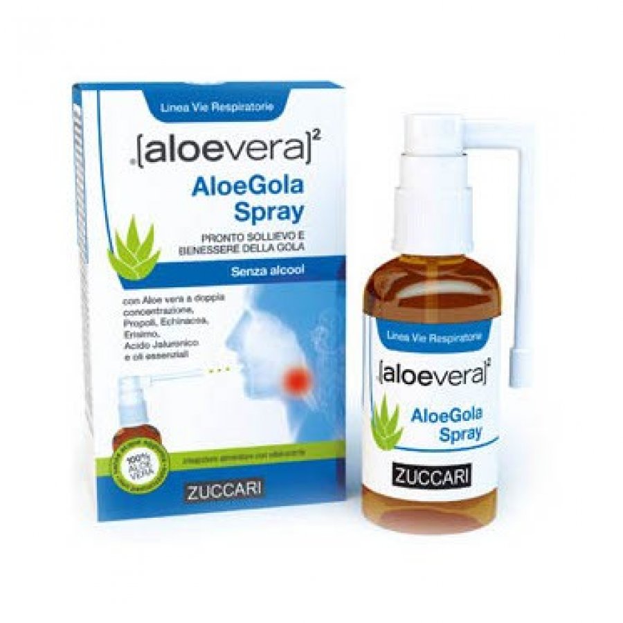  Zuccari - Aloevera 2 AloeGola Spray 30ml - Spray per Gola all'Aloe Vera