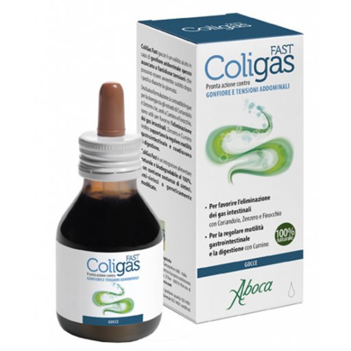 Aboca - ColiGas Fast Gocce 75ml: Pronta Azione contro Gonfiore e Tensioni Addominali