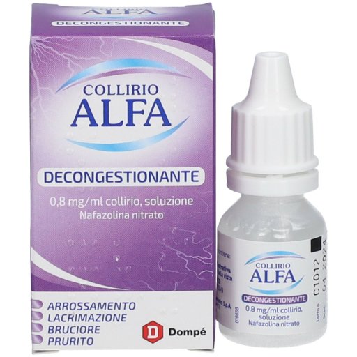 Collirio Alfa Decongestionante 0,8mg/ml 10ml - Soluzione Oftalmica per Occhi Irritati