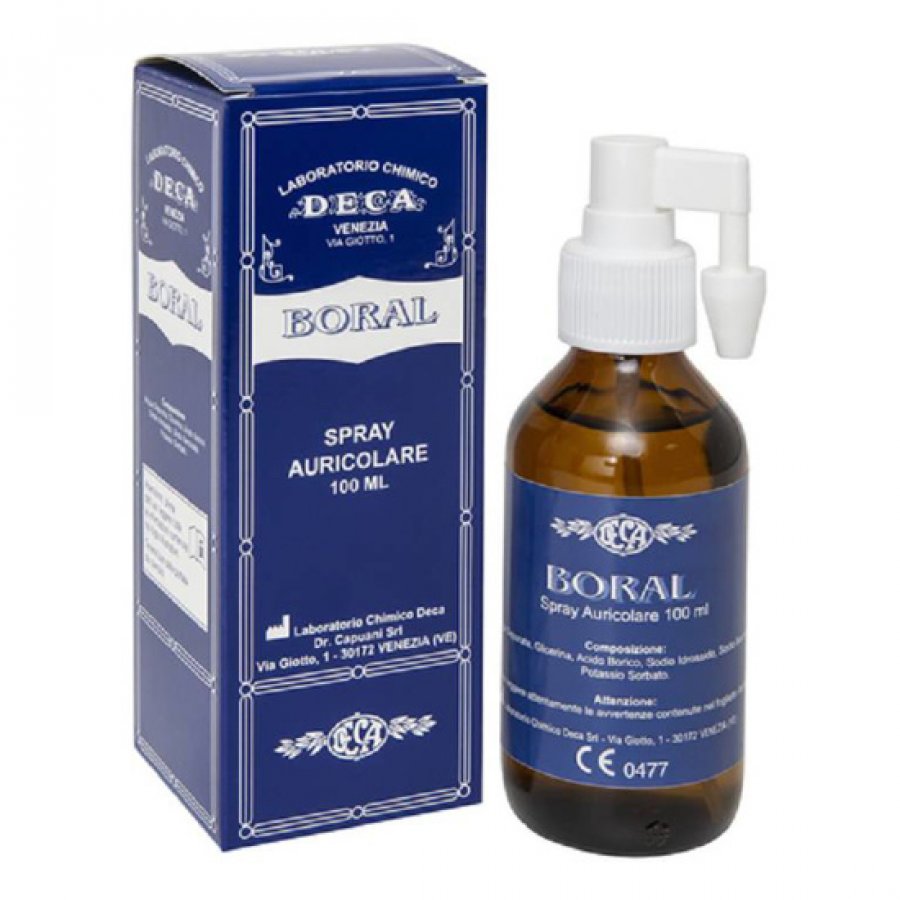 Deca - Boral Spray Auricolare 100 ml per Igiene e Pulizia dell'Orecchio