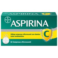 Aspirina C Antinfiammatorio e Antidolorifico per Influenza Raffreddore e Febbre con Vitamina C 10 Compresse Effervescenti