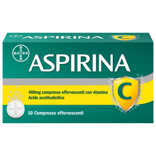 Aspirina C per Raffreddore Febbre e Influenza con Vitamina C 10 Compresse Effervescente