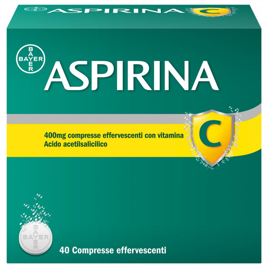 Aspirina C Antinfiammatorio e Antidolorifico con Vitamina C - 40 Compresse Effervescenti