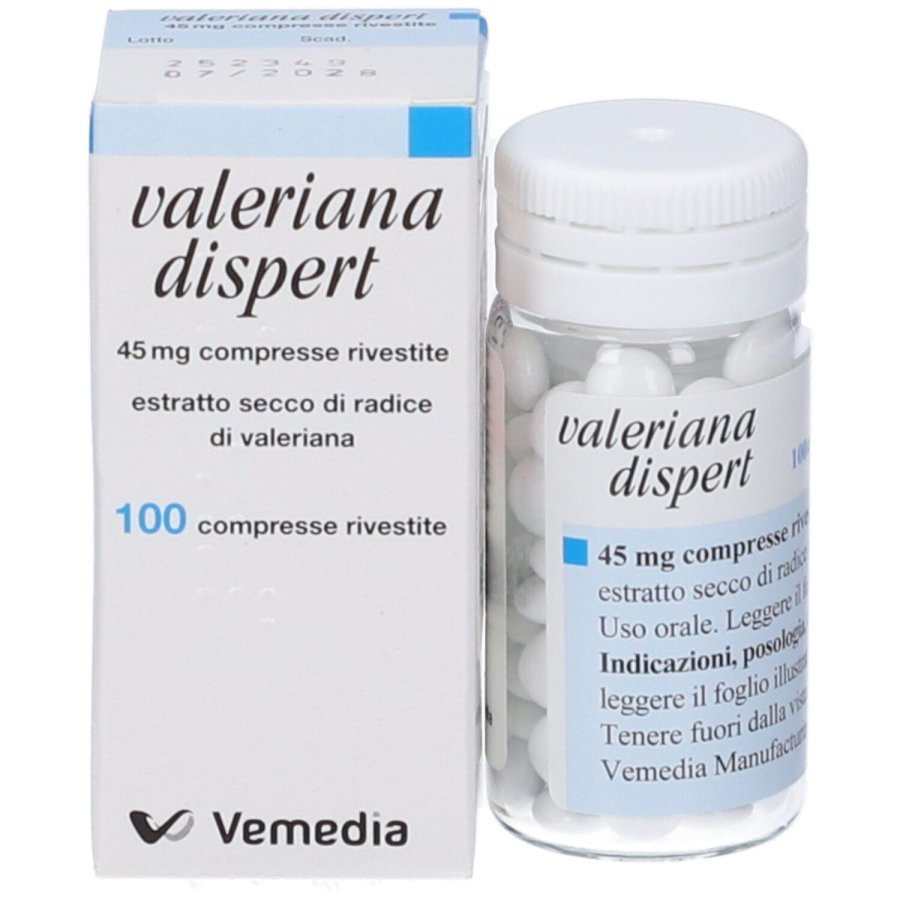 Valeriana Dispert 45 mg, 100 Compresse Rivestite Valeriana Dispert 45 mg, 100 Compresse Rivestite