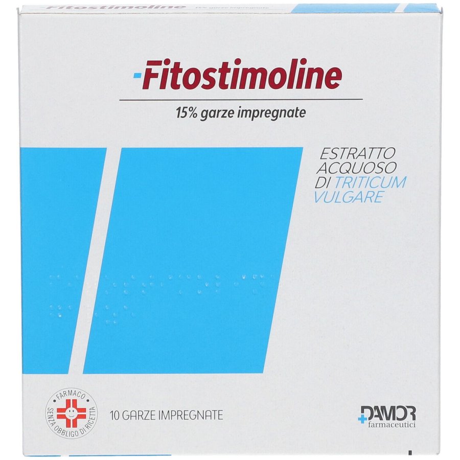 Fitostimoline 15%, 10 Garze Impregnate 10 x 10 cm