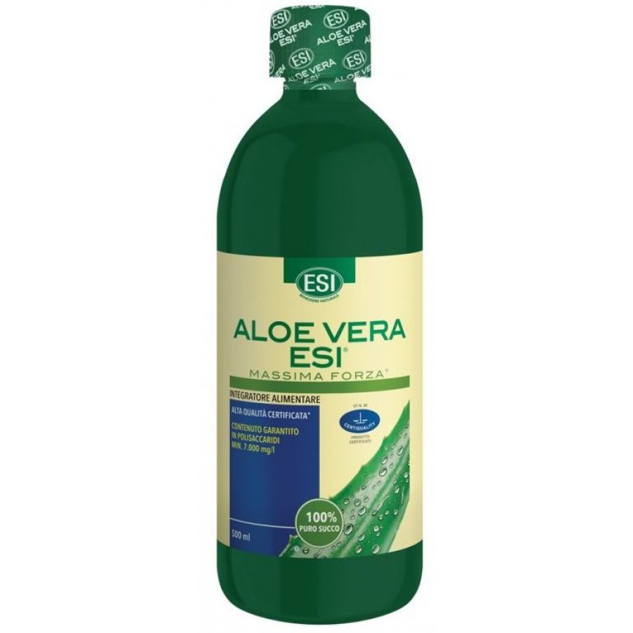 ESI Aloe Vera - Succo Depurativo Massima Forza, 500ml Integratore Naturale