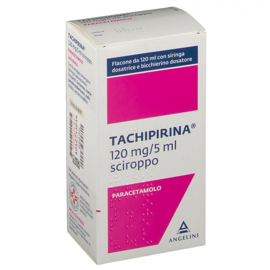 Angelini Tachipirina Sciroppo 120mg/5ml Flacone 120ml - Trattamento Febbre e Dolore
