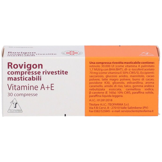 Rovigon Compresse Rivestite Masticabili, 30 Compresse Rovigon Compresse Rivestite Masticabili, 30 Compresse