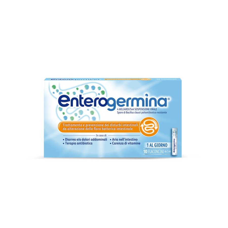 Enterogermina 10 Flaconi 4 Miliardi/5ml - Microorganismi Antidiarroici