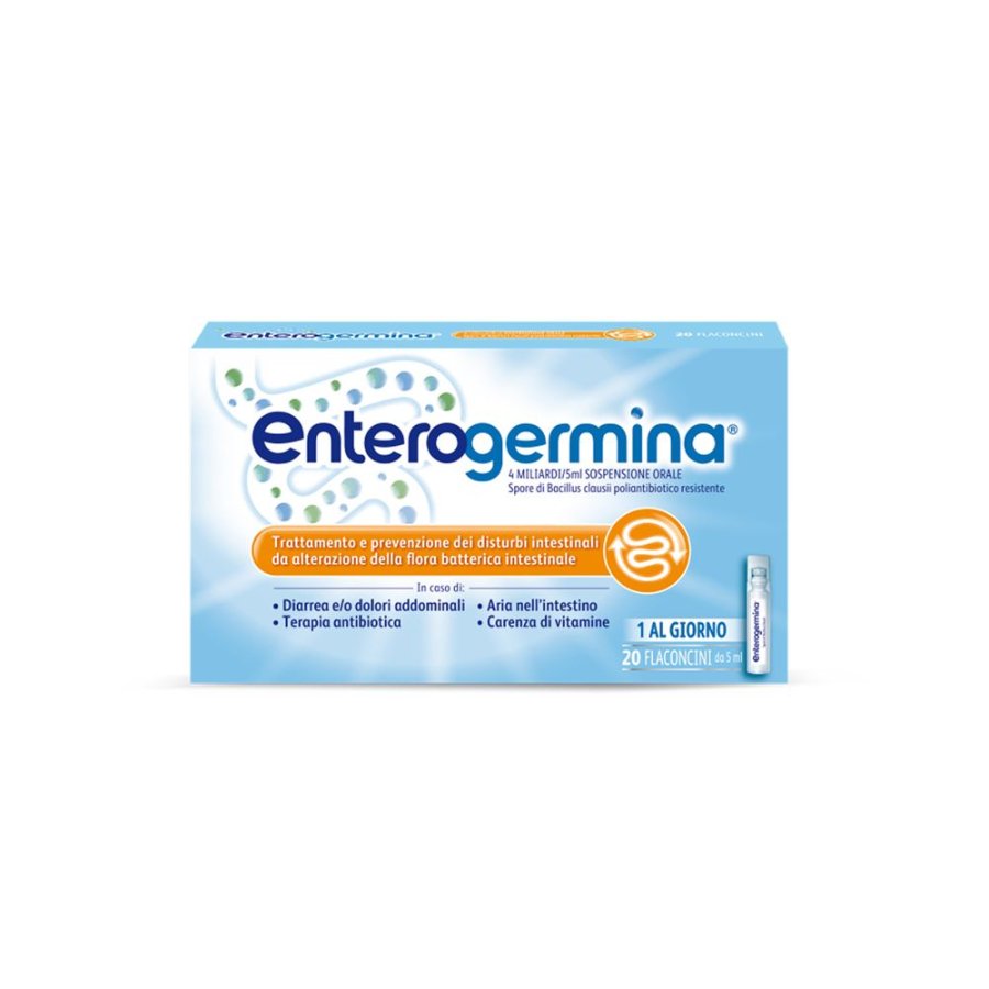 Enterogermina 4 Miliardi 20x5ml - Microorganismi Antidiarroici