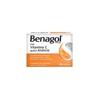 Benagol Vitamina C Gusto Arancia 36 Pastiglie Mal Di Gola - Antisettico