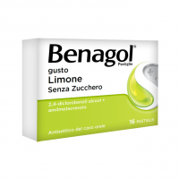 Benagol - 16 Pastiglie Gusto Limone Senza Zucchero, Lenitivo per la Gola