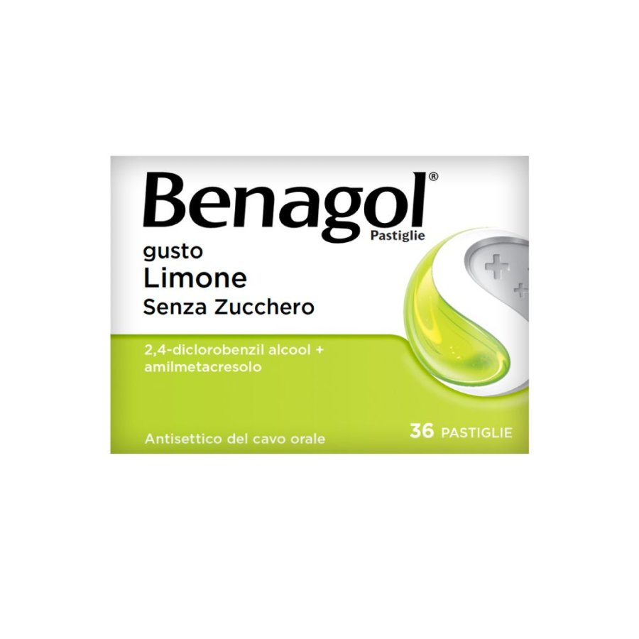 Benagol Limone Senza Zucchero 36 Pastiglie Mal Di Gola - Antisettico