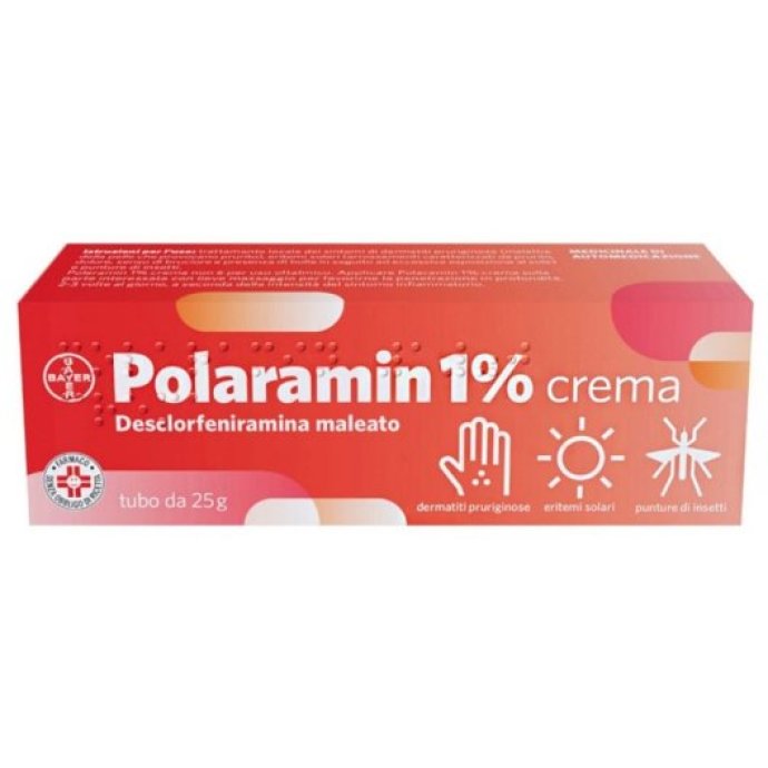 Polaramin Crema 1% Dermatiti Eritemi e Punture di Insetto 25 g Polaramin Crema 1% Dermatiti Eritemi e Punture di Insetto 25 g