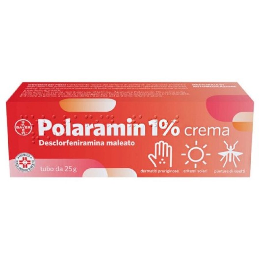 Polaramin Crema 1% Dermatiti Eritemi e Punture di Insetto 25 g Polaramin Crema 1% Dermatiti Eritemi e Punture di Insetto 25 g