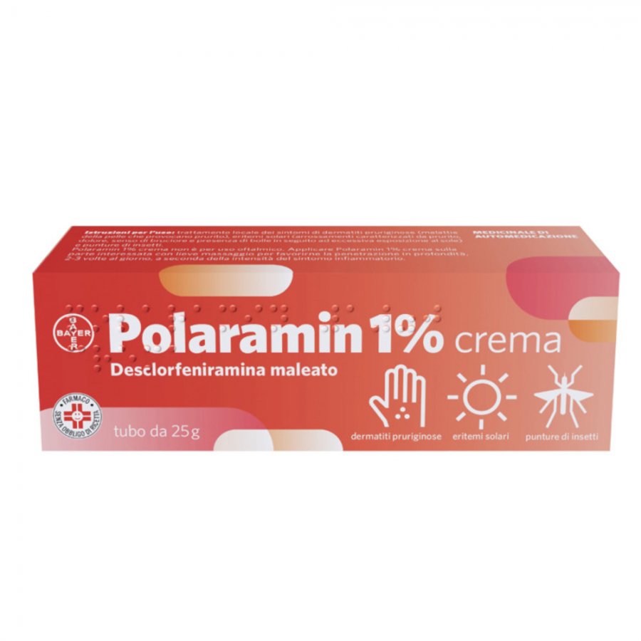 Polaramin Crema 1% Antistaminico per Dermatiti e Rossori - 25g