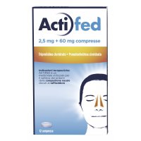 Actifed 12 Compresse 2,5mg + 60mg - Decongestionanti Nasali per Raffreddore