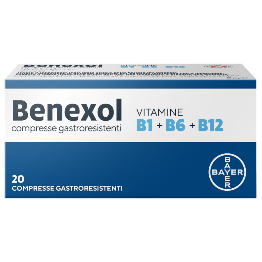 Benexol Trattamento per Carenza di Vitamine Gruppo B, 20 Compresse Gastroresistenti