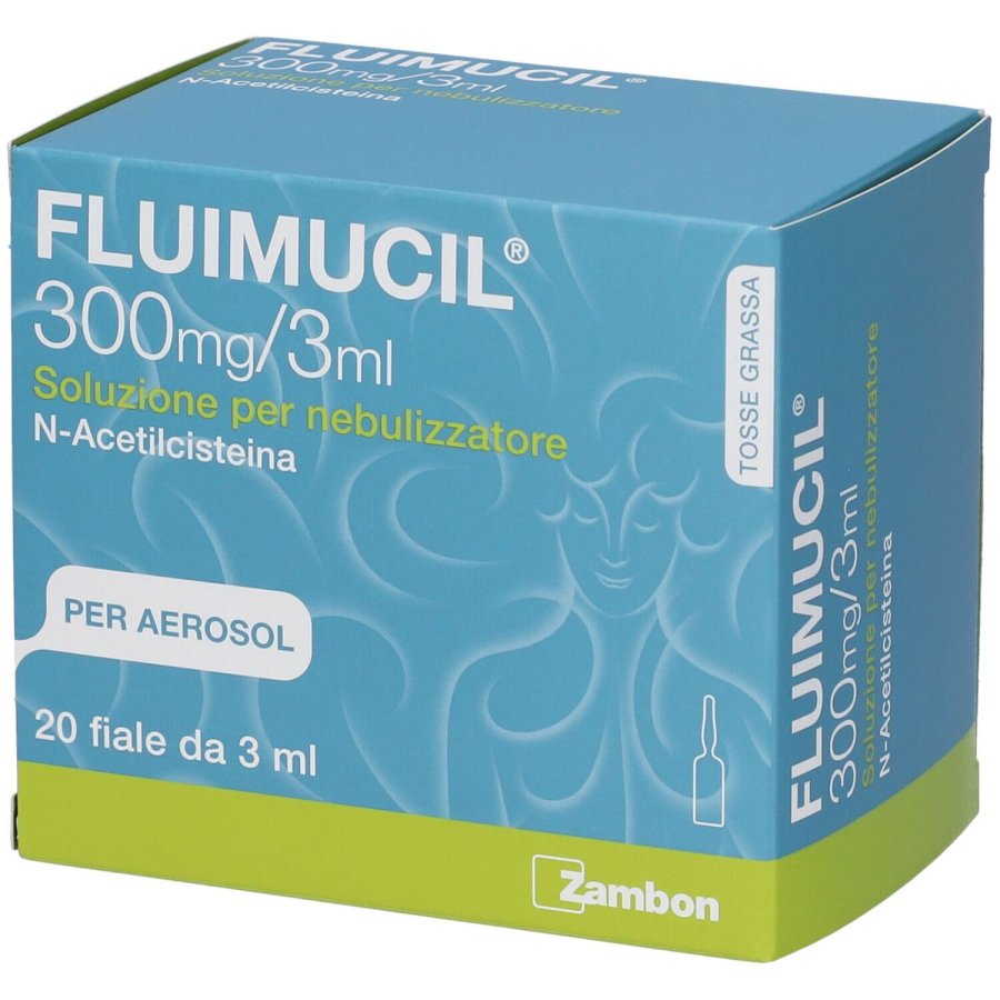 Fluimucil 300 mg/3 ml Soluzione per Nebulizzatore Mucolitico, 20 Fiale
