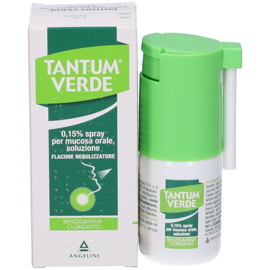 Tantum Verde Nebulizzatore 30ml 0,15% - Trattamento per Irritazioni Orale e Faringee