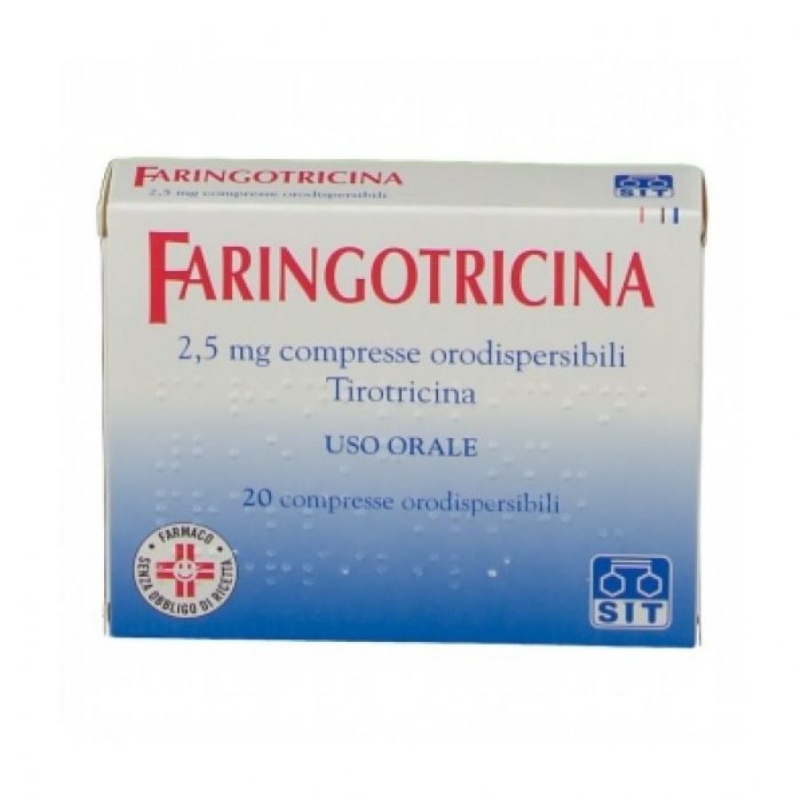 Faringotricina - 20 Compresse Orosolubili 2,5 mg