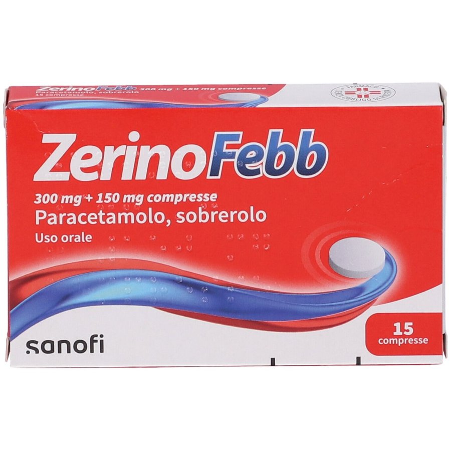 Zerinofebb Adulti 15 Compresse 300+150mg - Trattamento Febbre e Sintomi Respiratori