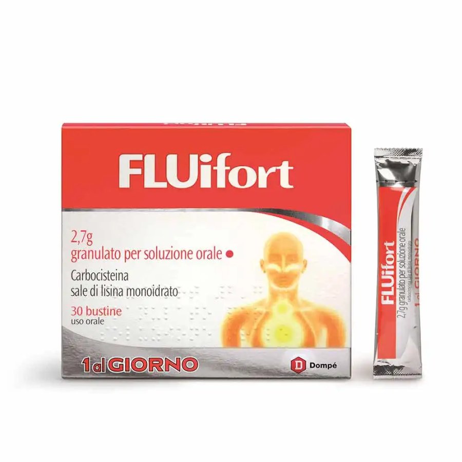 Dompé, Fluifort 2,7g Granulato per Soluzione Orale, 30 Bustine