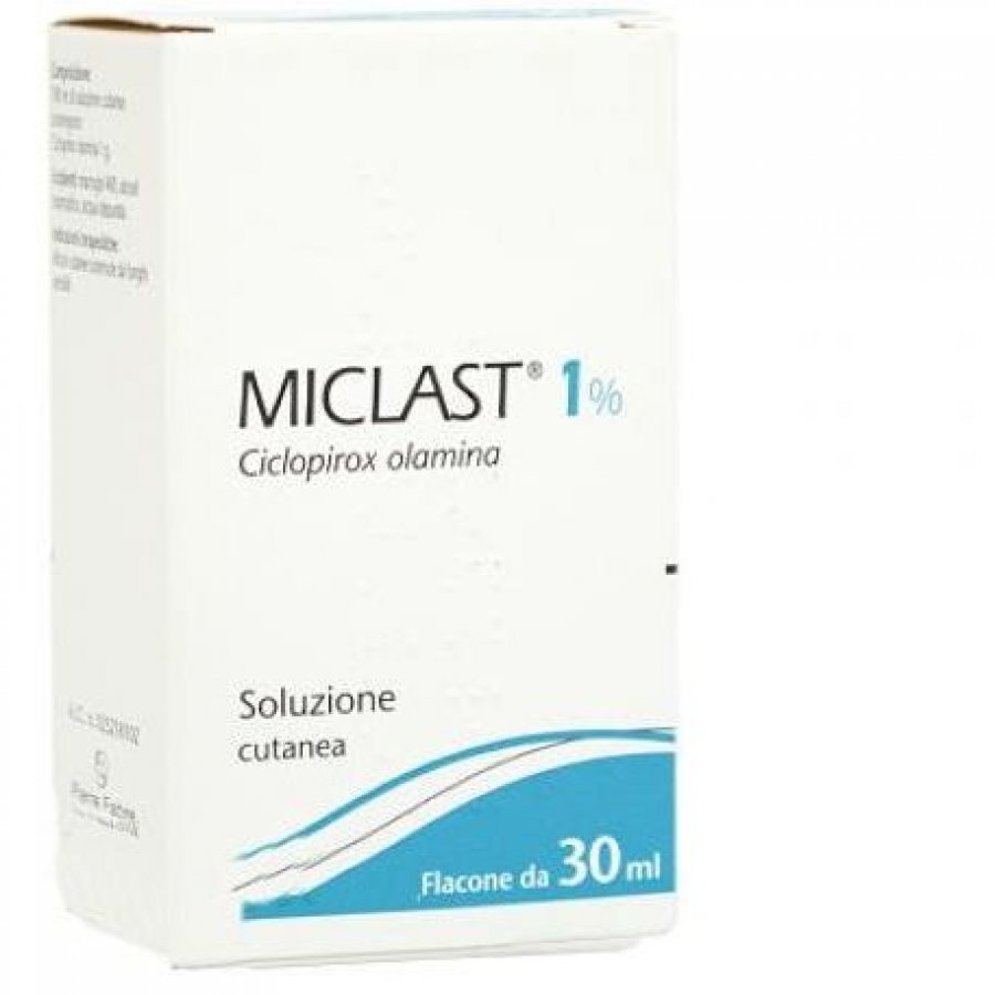 Pierre Fabre Miclast 1% Soluzione Cutanea 30ml - Trattamento Antimicotico per Infezioni della Pelle