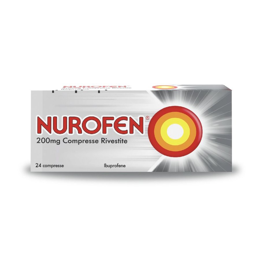 Nurofen 24 Compresse Rivestite 200mg - Rimedio Per Mal Di Testa - Con Ibuprofene