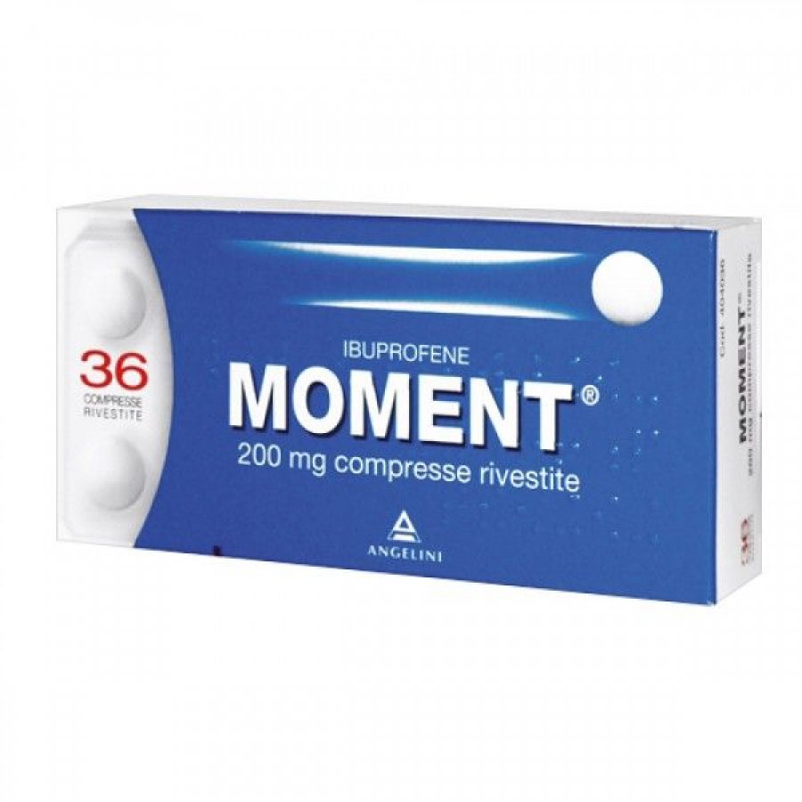 Moment 36 Compresse Rivestite 200mg - Farmaco Antinfiammatorio e Antireumatico Non Steroideo (Ibuprofene)