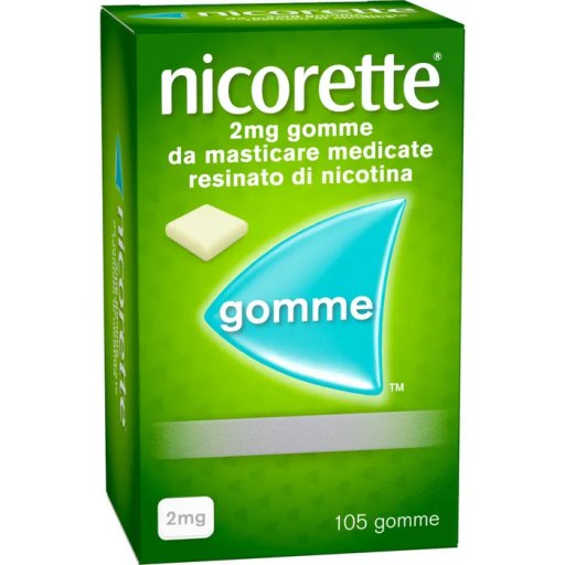 Nicorette 105 Gomme Masticabili 2mg - Trattamento per il Tabagismo - Nicotina Sostitutiva