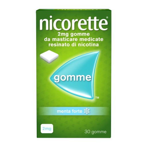 Nicorette Gomme da Masticare 2 mg Menta Forte 30 pezzi