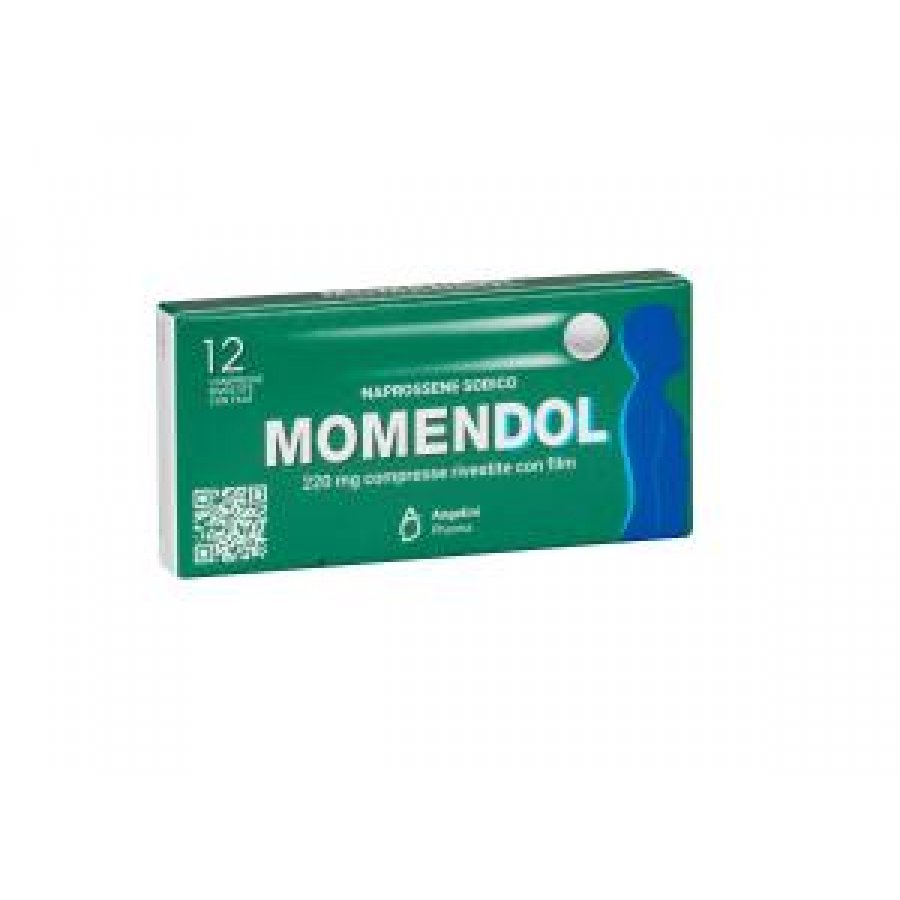 Momendol 12 compresse da 220mg - Analgesico Antinfiammatorio - Trattamento per il mal di testa da cervicale