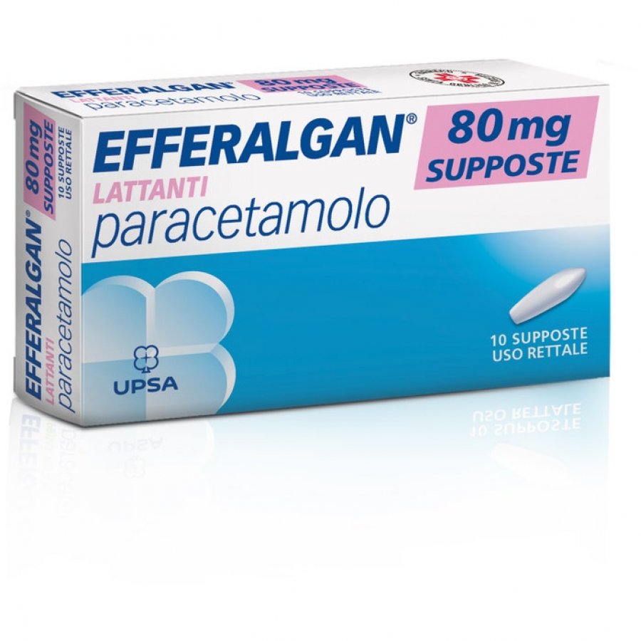 Efferalgan Lattanti 10 Supposte 80mg - Paracetamolo per il Benessere dei Tuoi Neonati