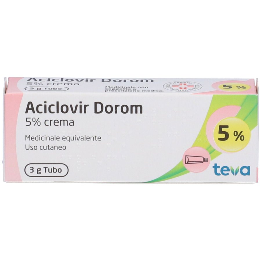 Aciclovir Dorom, Crema Antivirale, 2 g