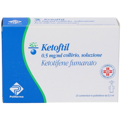 Ketoftil Collirio 0,05% Soluzione, 25 Contenitori