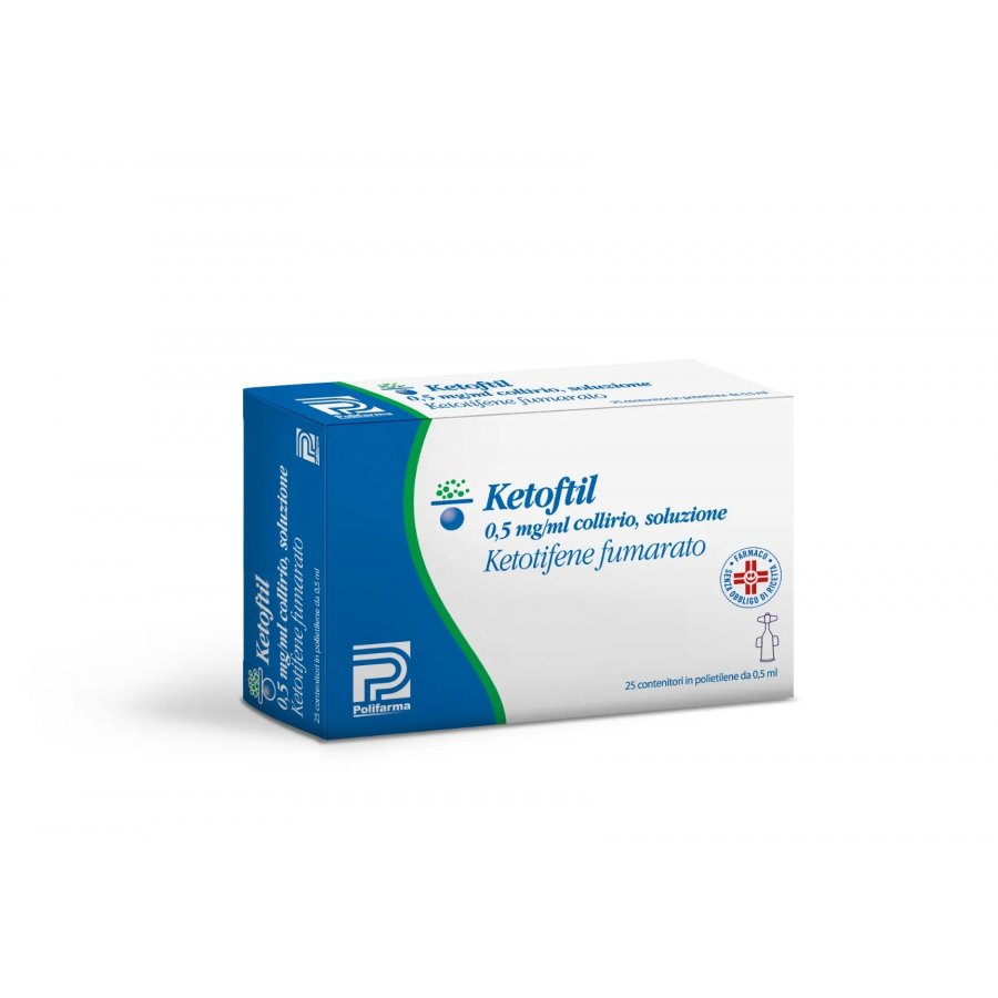 Ketoftil Collirio 25 Monodose 0,5ml 0,5mg/ml - Decongestionanti ed Antiallergici