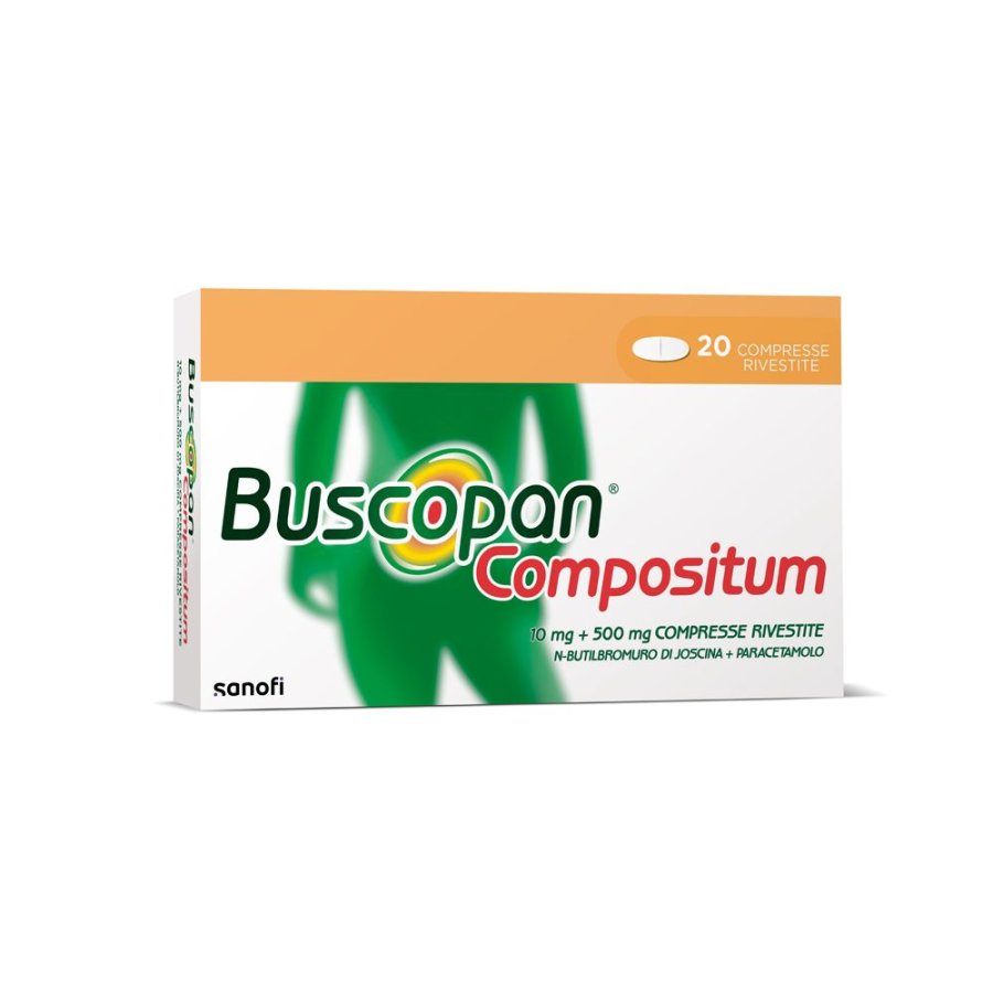 Buscopan Compositum 10mg + 500mg, 20 Compresse Buscopan Compositum 10mg + 500mg, 20 Compresse