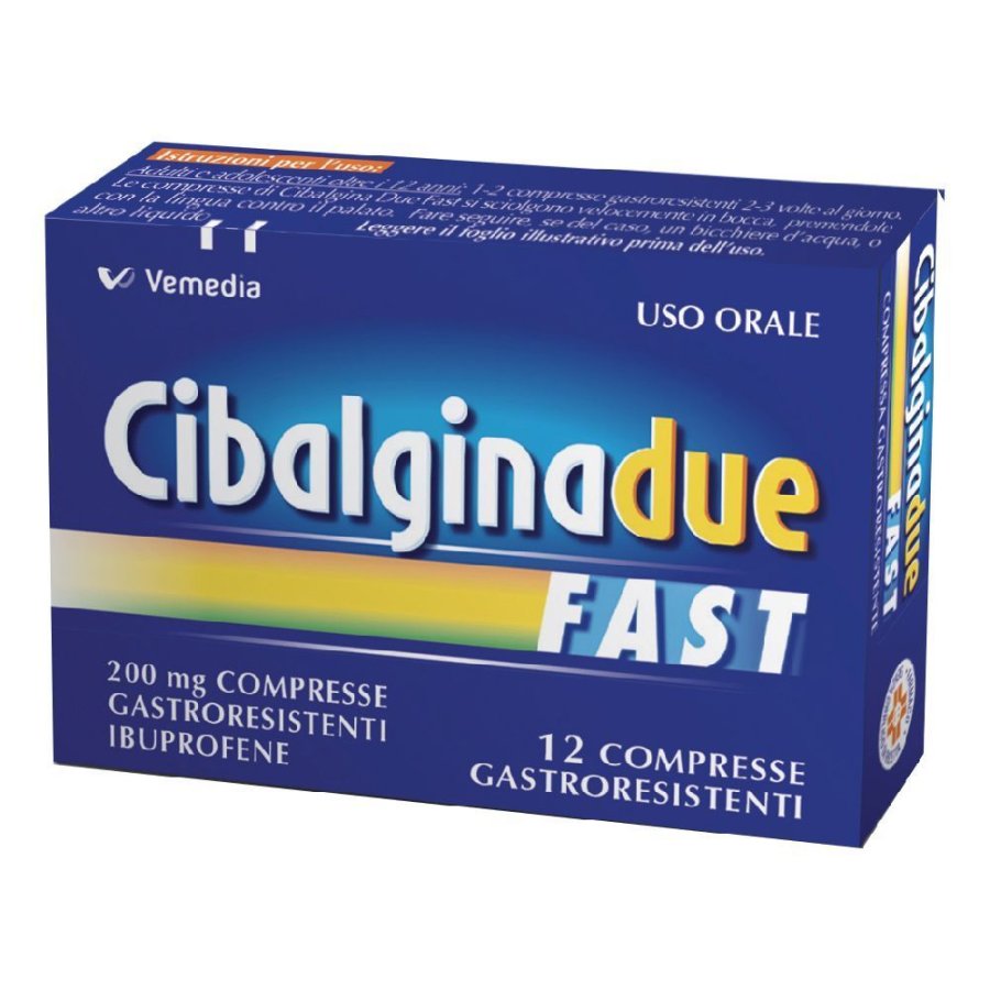 Cibalgina Due Fast 200 mg, 12 compresse Cibalgina Due Fast 200 mg, 12 compresse