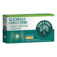 Glicerolo Carlo Erba Adulti, 18 Supposte 2,250g – Trattamento Stitichezza Occasionale