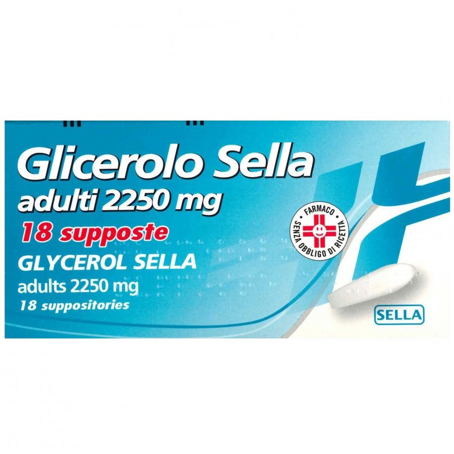 Glicerolo Sella Adulti 18 Supposte 2.250mg - Lassativi