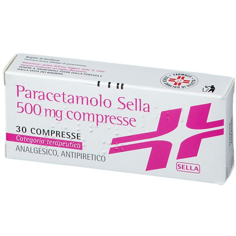 Paracetamolo Sella 30 Compresse 500mg - Medicinale per Febbre e Dolori