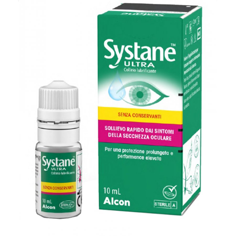 Systane - Ultra Collirio Lubrificante Senza Conservanti 10ml - Idratazione Intensa per Occhi Sensibili