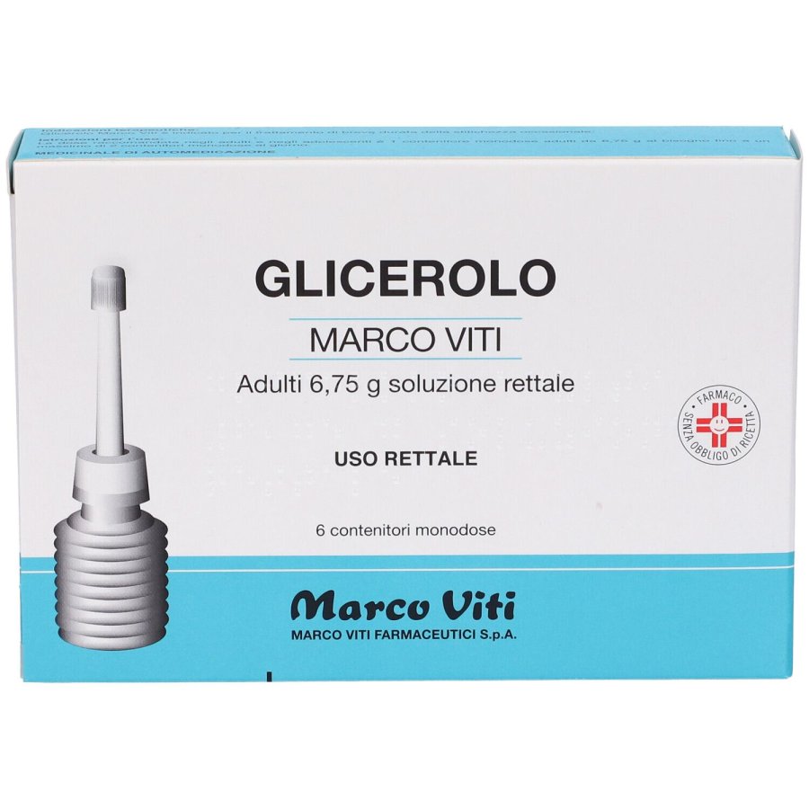 MV, Glicerolo Adulti 6,75 g soluzione rettale, 6 contenitori monodose