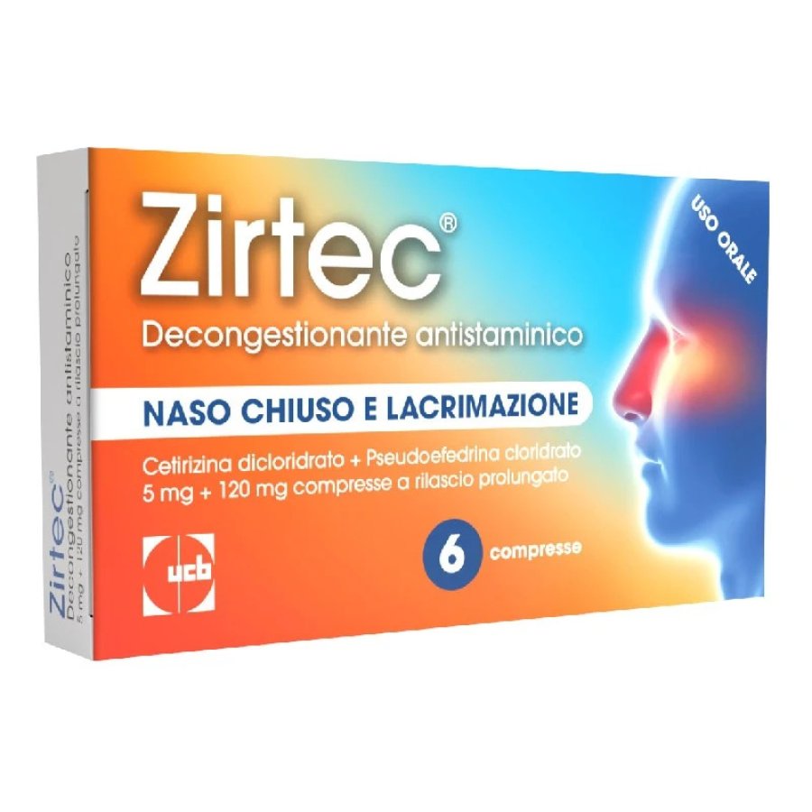 Zirtec Decongestionante, 6 compresse Zirtec Decongestionante, 6 compresse